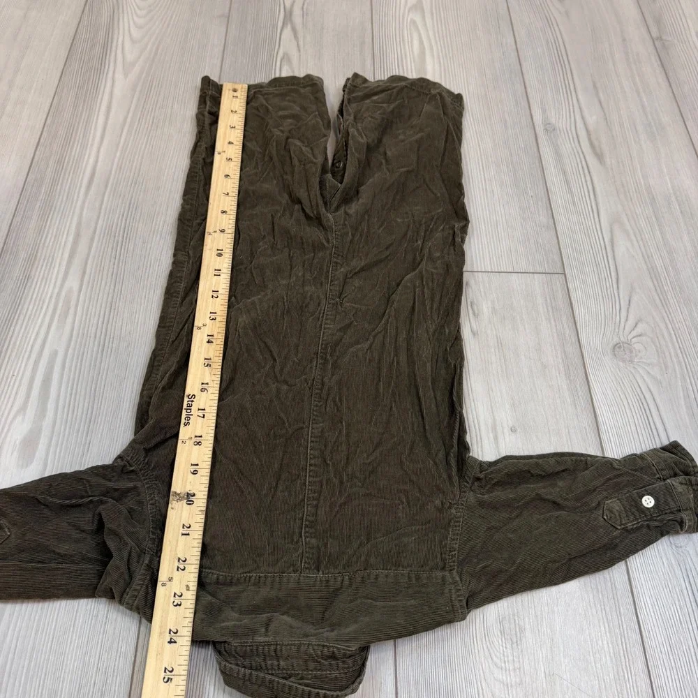 Vintage Ralph Lauren Baby Boys Olive Brown Corduroy Coverall Jumpsuit 18M